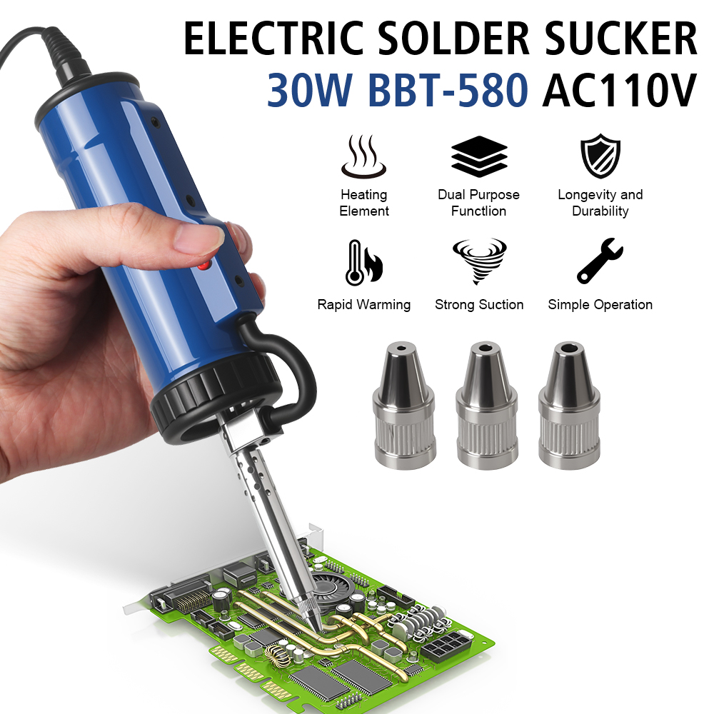 Desoldering Pump Electric Vacuum Station - Yeni Lehim Sökme Makinesi Kalay Enayi