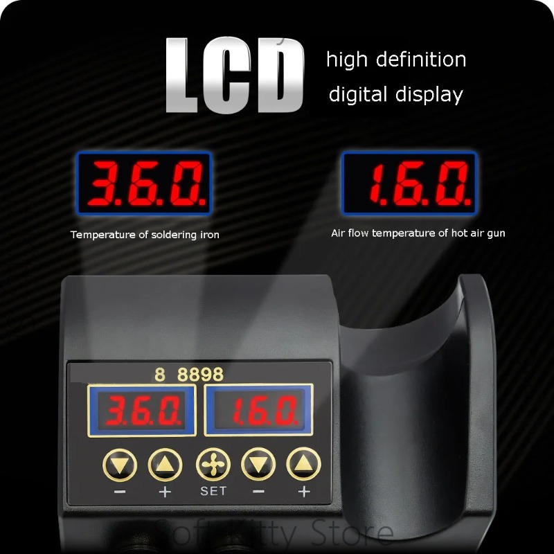 750W 2'si 1 Arada Havya Sıcak  - 2 In 1 Soldering Rework Station 750W incelemesi ve fiyatı