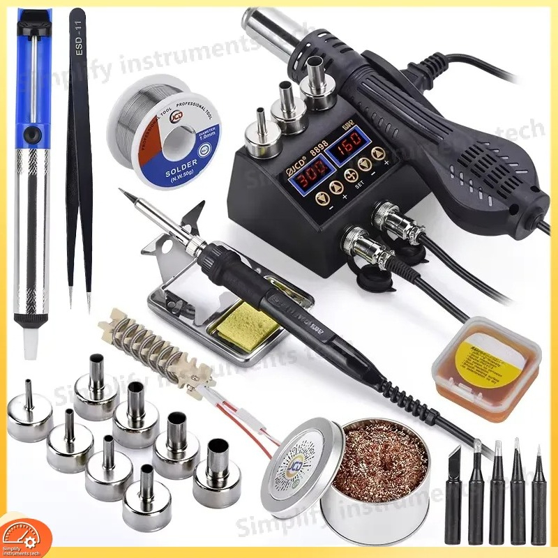 8898 Lehimleme İstasyonu 750W  - 2 In 1 Soldering Rework Station 750W incelemesi ve fiyatı
