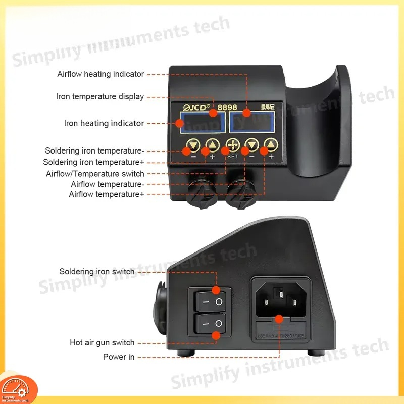 8898 Lehimleme İstasyonu 750W  - 2 In 1 Soldering Rework Station 750W incelemesi ve fiyatı